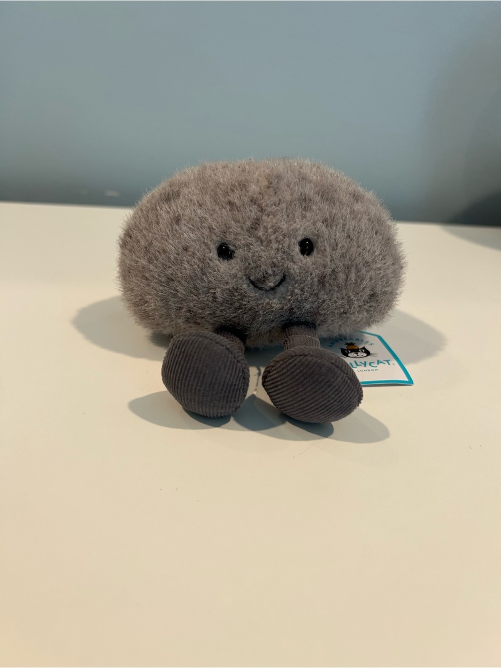 Jellycat Grey Fuzzy pebble